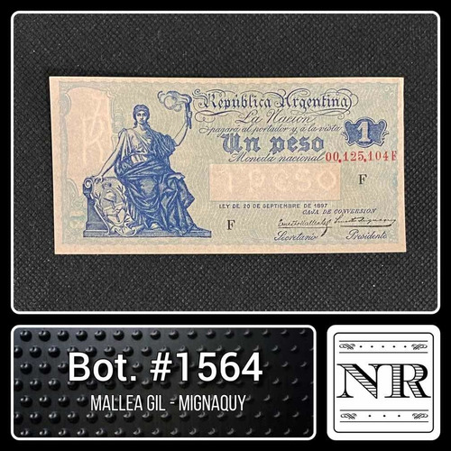 Argentina - 1 $ Caja Conversión - Año 1933 - Bot. #1564 - F