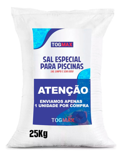 Saco 25kg Tog Max Sal Especial Para Piscinas De Base Sólida