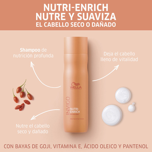Shampoo Para Cabello Seco Wella Invigo Nutri-enrich 250 Ml