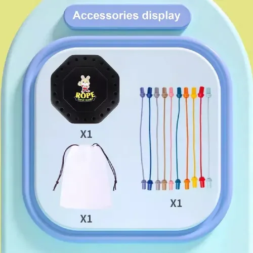 Juego De Lógica Con Cuerdas IQ Rope - Rompecabezas De Nudos Para Niños +10 Y Adultos, Incluye Bolsa De Transporte