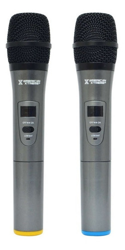 Imagen 3 de 7 de Micrófono Inalambrico Doble Uhf 40m American Xtreme