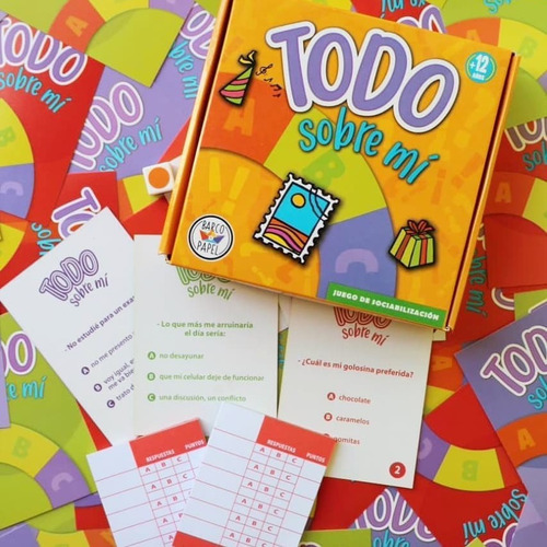 Juego De Mesa Didáctico Para Niños Y Adultos "Todo Sobre Mi" Barco de Papel, Genera Empatía e incentiva la Socialbilidad