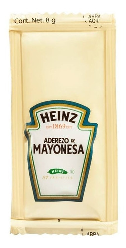 200 Sobres De 8 G Aderezo De Mayonesa Heinz 