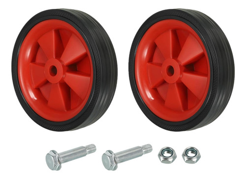 2 Piezas Ruedas De Compresor De Aire Reladoras De 12 Cm Rojo
