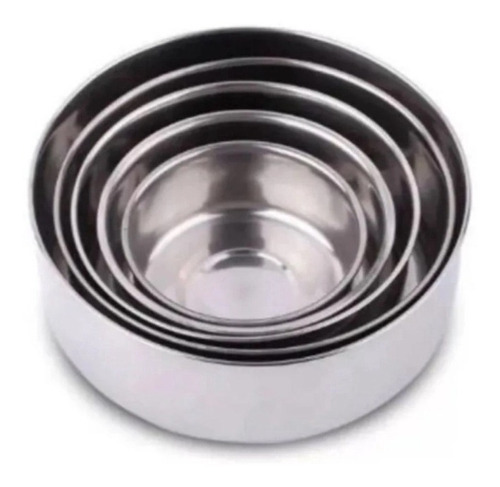 Conjunto De Potes Para Alimentos Inox Com Tampa Jogo 5 Peças