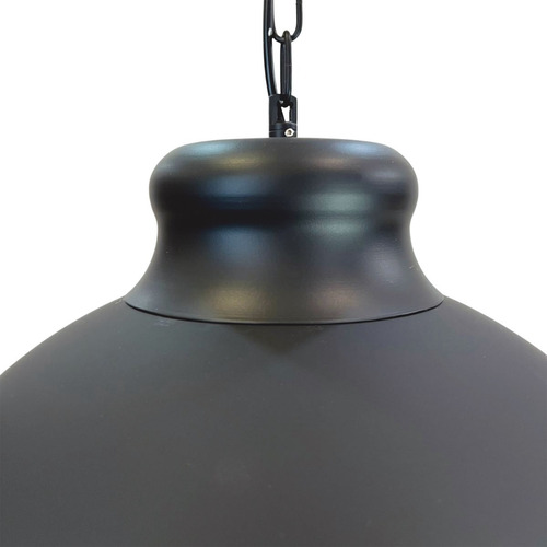 Lámpara Colgante E-27 Con Cadena Negro Con Dorado