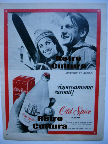 Publicidad,lámina Antigua,colonia Old Spice.retro,decoración