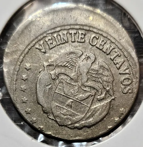 Moneda Error 20 Centavos 1963 Cachucha Au