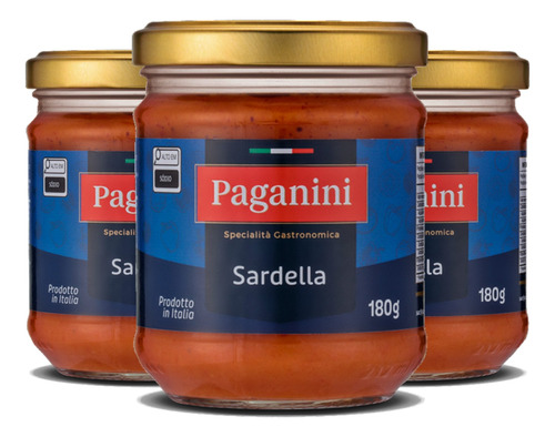 3x Sardella Da Liguria Paganini 180g