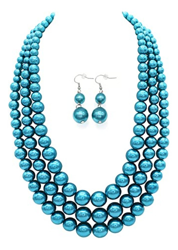 Cioou Collar De Perlas Para Mujer Multi St B0894l4ljq_130324