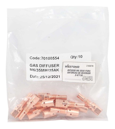 Difusor M6 25ak P/antorcha D/ Maq. Z-67130