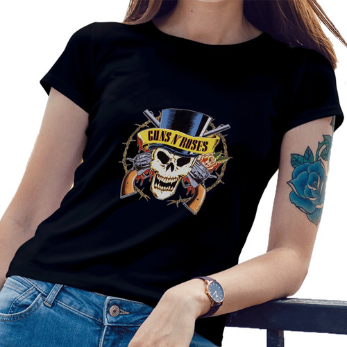 Remera Algodón Premium Guns N Roses - Skull Dtg - 39