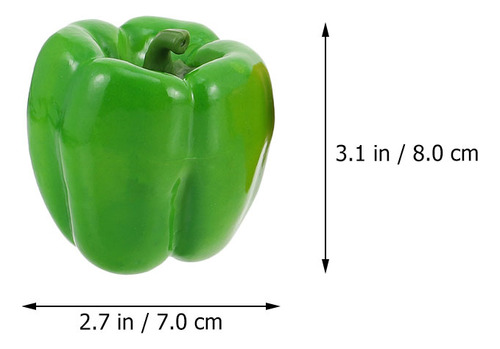 6 Unidades De Pimiento Artificial Modelo Realilike Simulatio
