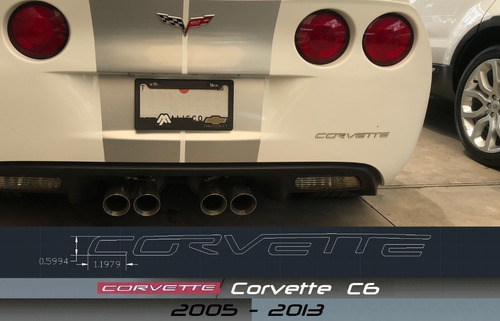 Letras Logotipo Chevrolet Corvette C6, 2005 - 2013