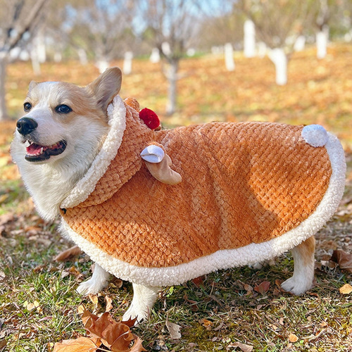 Capa Con Capucha De Reno Para Mascotas (l) Para Navidad, Cál