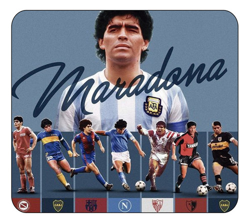 Mousepad Diego Maradona Futbol Napoles Boca Newells 1151