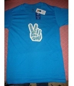 Playera (t Shirt) Marca Gutulo, Azul Turquesa / Pasley