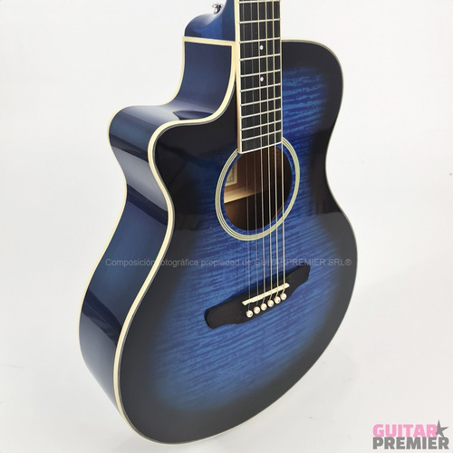 Imagen 7 de 10 de Guitarra Electroacustica Zurdo Premium Ecualizador Activo