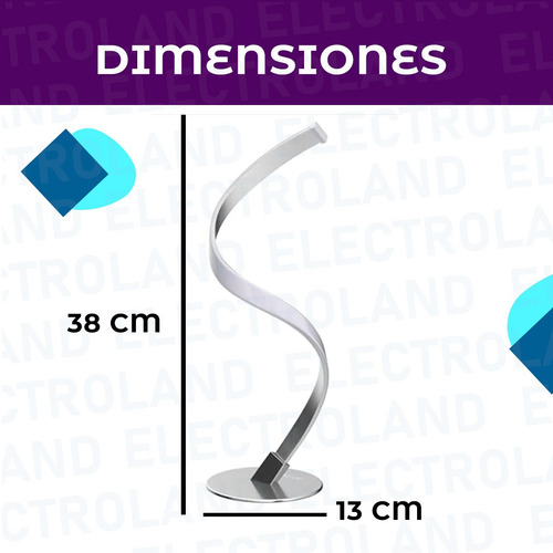 Lámpara De Escritorio Led Curva Moderna Mesa En Espiral Usb