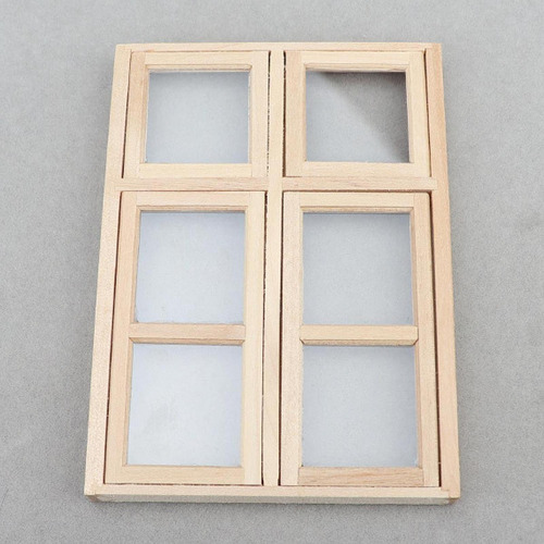 Ventana De Casa De Muñecas Con Decoración De Madera, A