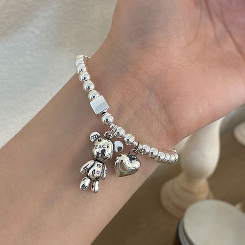925 Sterling Silver Bracelets For Women String Of Beads