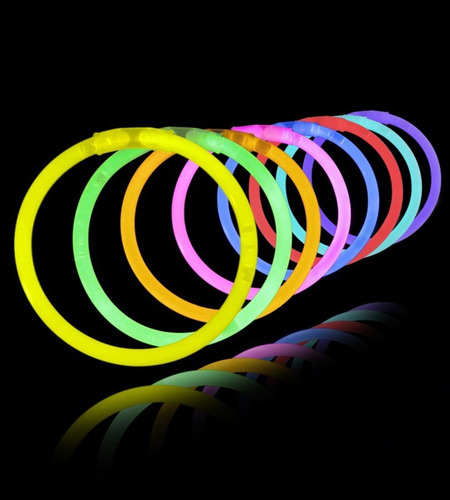 Imagen 2 de 10 de Pulseras X 50 Neon Luminosa Química Luz Cotillon Pulsera