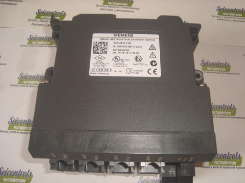 Siemens 6gk5208 0ba10 2aa3 Ethernet Switch Scalance X208 (Usado)