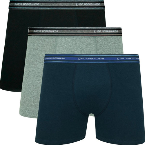 Kit 3 Cueca Lupo Tamanho Grandes Boxer Box Plus Size Algodão