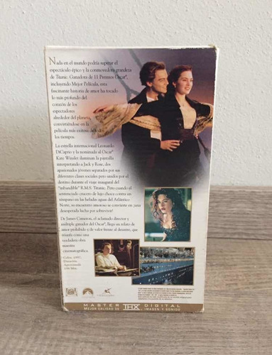 Película Titanic Audio Inglés, Subtitulada En Español (vhs) (Usado)