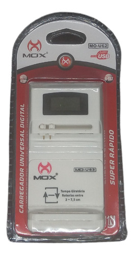 Carregador Universal Para Bateria De Celular Mox Mo-u62