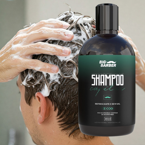 Shampoo Capilar Big Barber 250ml Ice Cool Limpeza Profunda
