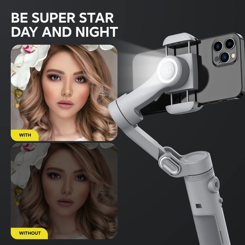 Estabilizador Gimbal Aochuan Para Smartphone Con Luz Led