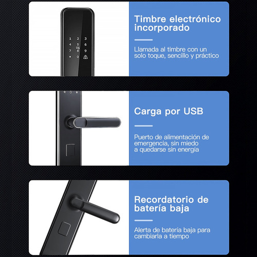 Cerradura Electronica Inteligente Alta Seguridad Digital App