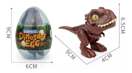 Imagen 5 de 10 de Super Pack 4 Huevos De Juguete Con Dinosaurios Mordelones