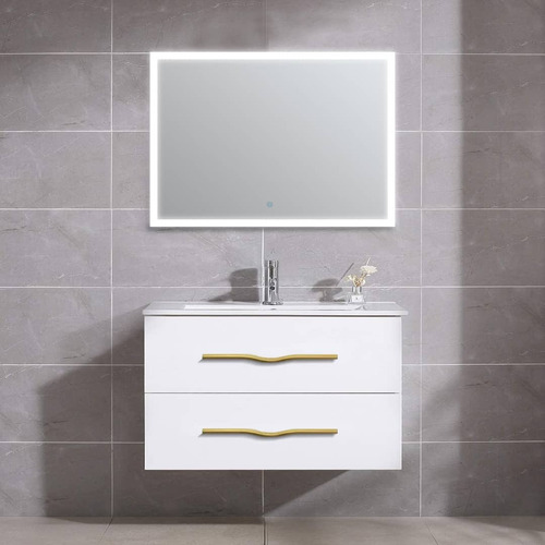 Mueble Kit Para Baño Lavamanos + Espejo Inteligente 80x48cm 