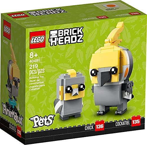 Lego Brickheadz Pets Cockatiel 40481, 219 Piezas, Diseño De