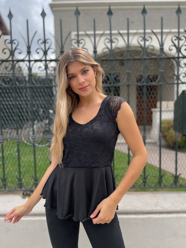 Blusa Vestir Noche Peplum Manga Corta Espalda Descubierta | Envío gratis Blusa Vestir Noche Peplum Manga Corta Espalda Descubierta | Envío gratis