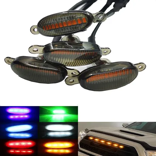 Kit 4 Luz Led Parrilla Universal Raptor Ámbar Con Cable Drl | Meses sin ...