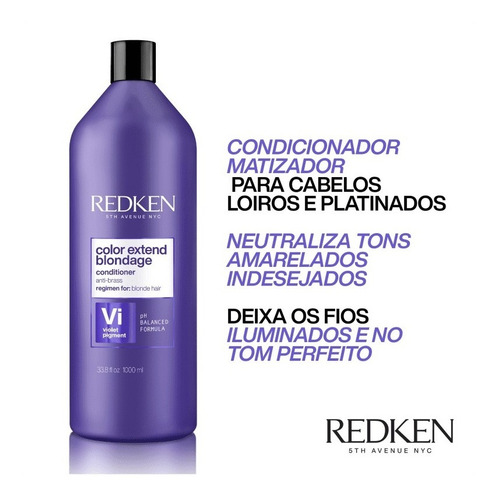 Imagem 5 de 6 de Redken Color Extend Blondage Condicionador Litro Full