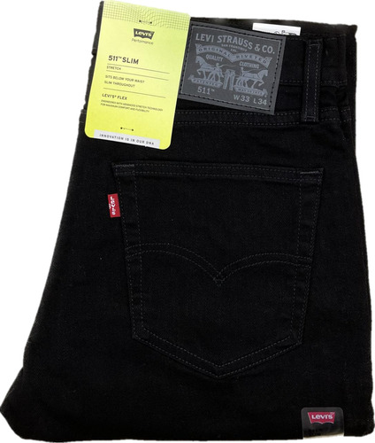 Calça Levis 511 Slim Original Preta Importada Black Masculin