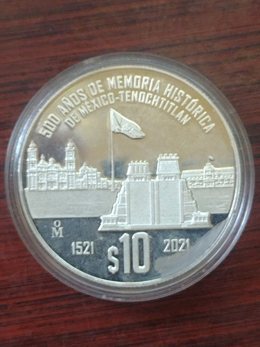 Moneda Plata 500 Años Memoria Histórica México-tenochtitlán