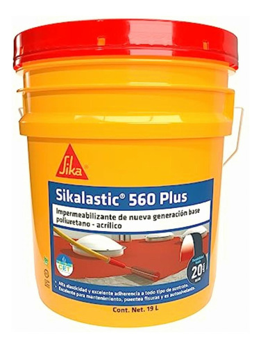 Sika Membrana Líquida Sikalastic 560 Plus Rojo