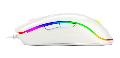 Imagem 4 de 8 de Mouse Gamer Cobra Lunar White Chroma Rgb 10000dpi M711w