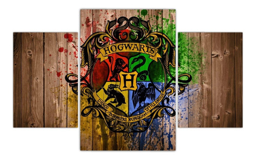 Nuevos Murales En Madera De  Harry Potter Tripticos 45 X 75