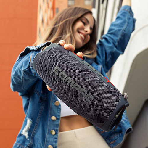 Bocina Portátil Compaq Cmq35w Bluetooth 5.0 100w Ipx6 4-6hr Color Negro