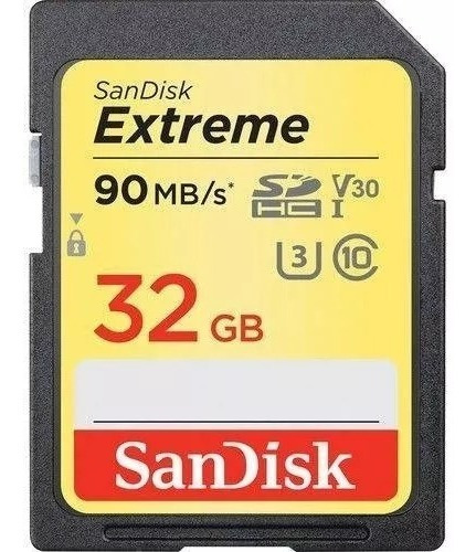 Cartão De Memoria Sd 32gb Sandisk Extreme 4k 90mb/s Original