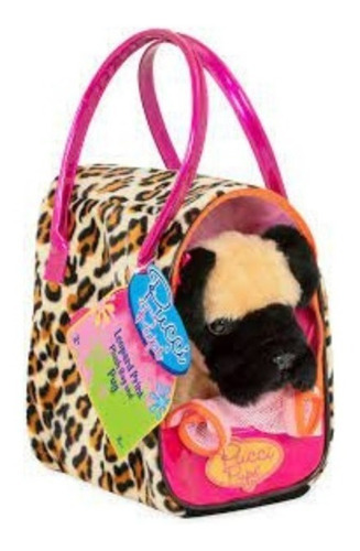 Pucci Pups Pucci Pup - Perro Pug Con Cartera Animal Print