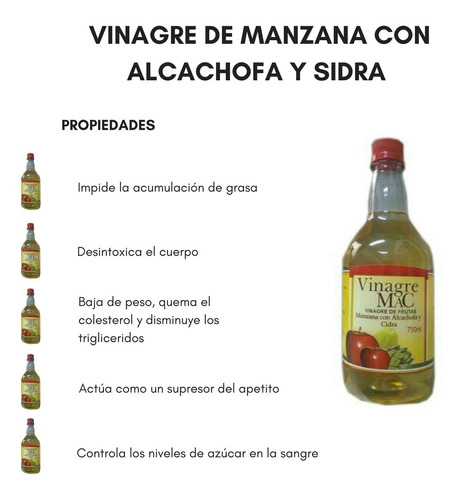 Vinagre De Manzana Con Alcachofa Y Sidra X 750ml