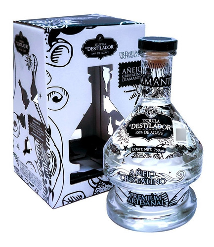 Tequila Destilador Artesanal Añejo Cristalino 750ml 
