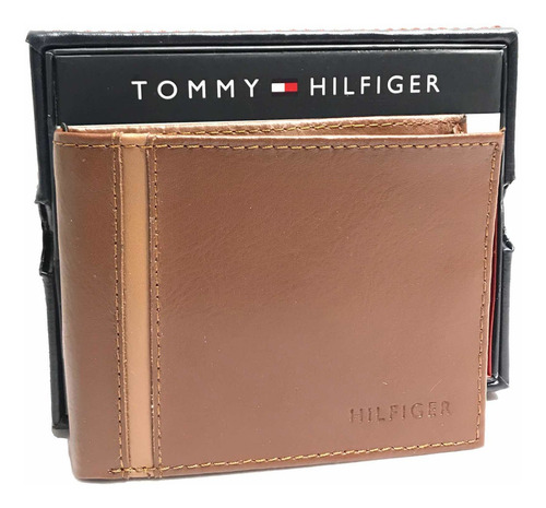 Cartera Tommy Hilfiger Hombre Piel Cafe Bifold Original M49